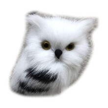 Snowy Owl Stuffed Animal – Fluffy, Soft Furry Ornament for Christmas Tree Topper, Halloween Prop, or Cute Animal Decoration