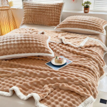 Bubble Velvet Throw Blanket 47.24"x78.74", Super Thick Fleece for Couch, Bed, Sofa & Office Nap