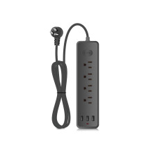 3-USB 5-Outlet Surge Protector Power Strip, 4ft Flat Plug, 900J, Wall Mountable, Compatible with Home/Office/Dorm