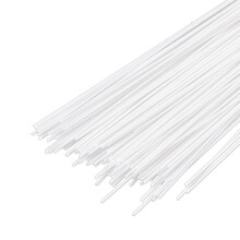 ABS Styrene Plastic Round Bar Rod Dia 1.5mm Length 9.8" 250mm White for Architectural Model Making DIY 100pcs