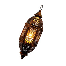 Romantics Iron Candle Holders Moroccans-Black Brush Gold S