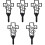 5Pcs Durable Black Iron Cemetery Stakes Outdoor Decorative Yard Plug 3