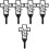 5Pcs Durable Black Iron Cemetery Stakes Outdoor Decorative Yard Plug 4