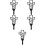 5Pcs Durable Black Iron Cemetery Stakes Outdoor Decorative Yard Plug 7
