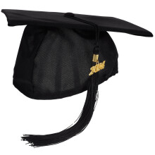 Adult Graduation Cap Polyester Black 1Pcs for Bachelor Degree Holders