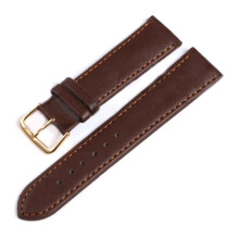 Leather Watch Band 24mm Adjustable PU Strap Coffee