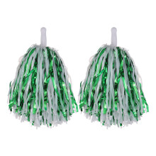 Stück Cheerleader-Pompons aus Metallic-Folie, Handblumen mit Griff für Sportwettkämpfe und Feierlichkeiten
