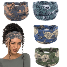 Fasce per capelli larghe in stile boho per donna, fasce turbante spesse, grandi fasce africane per sport e yoga, eleganti fasce per capelli,