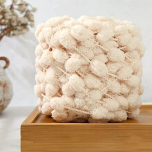 Solid Color Pom Pom Yarn, 100g/Roll, Soft Fluffy and Lightweight Pom Bomb Yarn for Knitting and Crocheting