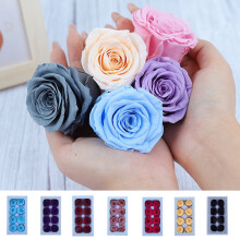 Soumake 8Pcs Preserved Rose Beauty Non-Fading Realistic Eternal Flower Arrangement Gift For Home Party Decoration Household