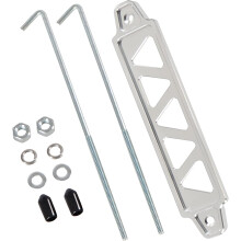 Battery Hold Down Bracket, Aluminum Alloy Battery Tie Down Bracket with Stainless Steel J bolts(Silver,10 inch bolts)