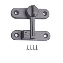 Zinc Alloy Flip Safety Door Lock 90/180 Degree Sliding Door Lock Privacy Door Bolt Lock for Outdoor, Garage, Window