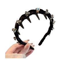Xinwanna Women Headband Sparkling Rhinestones Decor Anti-slip Teeth Hair Hoop Versatile Headpiece Hair Accessories (Type A)
