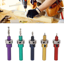 Wood Countersink Drill Bit, 5Pcs Wood Countersink Drill Bit Set for Woodworking