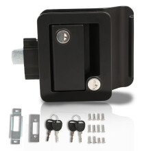 Sorte RV Paddle Indgangsdørlås Lås Håndtag Deadbolt Campingvogn Trailer NY