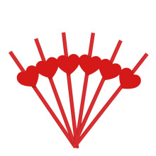 24Pcs Valentine’s Day Paper & Foil Straws – Disposable Decorative Drinking Straws for Parties, Weddings, Birthdays – Compatible with