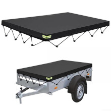 Heavy Duty Waterproof Truck Tarp 420D Oxford Trailer Tarpaulin with Reinforced Seams and Elastic Edge