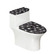 Spider Web Purple Fits All Toilet Shapes Toilet Lid Seat Cover with Universal