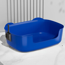 Stor spillsäker kattlåda – Läckagefri, lätt att rengöra, extra stor öppen bricka för kattungar och äldre, slitstark reptålig plast