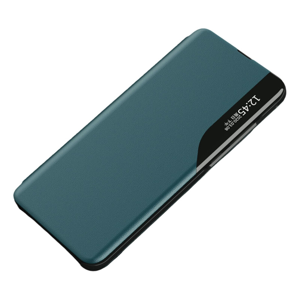 Flip Pu Leather Cover With Smart View Window And Shockproof Protection For Samsung Galaxy S25 Ultra Green 9092120169201