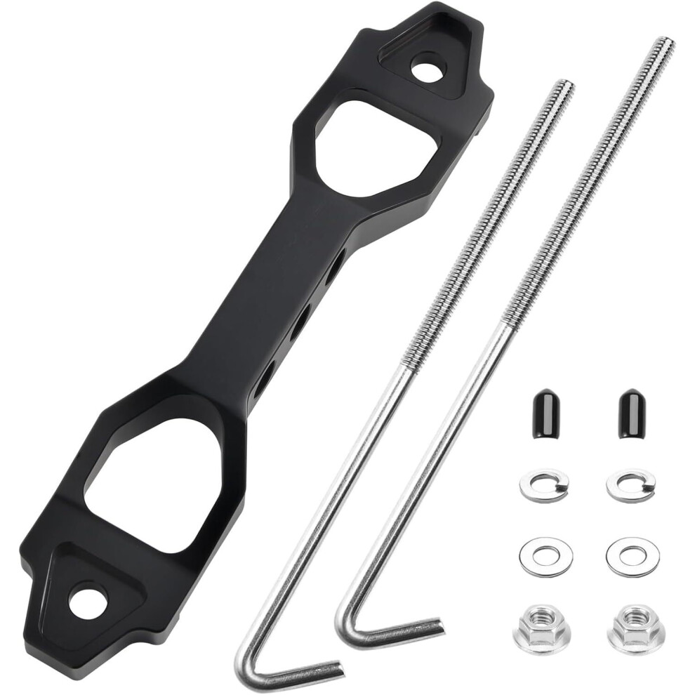 Heavy Duty Battery Hold Down Billet Aluminum Battery Tie Down Bracket J Bolts 9365509127186