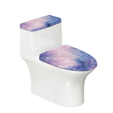 Universalt elastisk toaletttrekk med galaksetema, 43x51 cm, 2 stk., vaskbart og gjenbrukbart