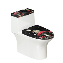 Mushroom Toilet Seat Lid Cover, Easy to Install Easy Care Elastic Fabric Toilet Lid Covers Set