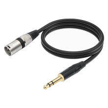 1/4 inch naar XLR mannelijke gebalanceerde signaalverbindingskabel, 6,35 mm naar XLR patchkabel, gebalanceerde microfoonkabel (100 cm)