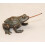 Brass Frog Animal Statue Small Tabletop Figurine 1