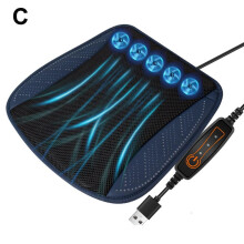 Universal Car Seat Cool Seat Cushion USB Fan Fast Blowing Ventilation Sea W4