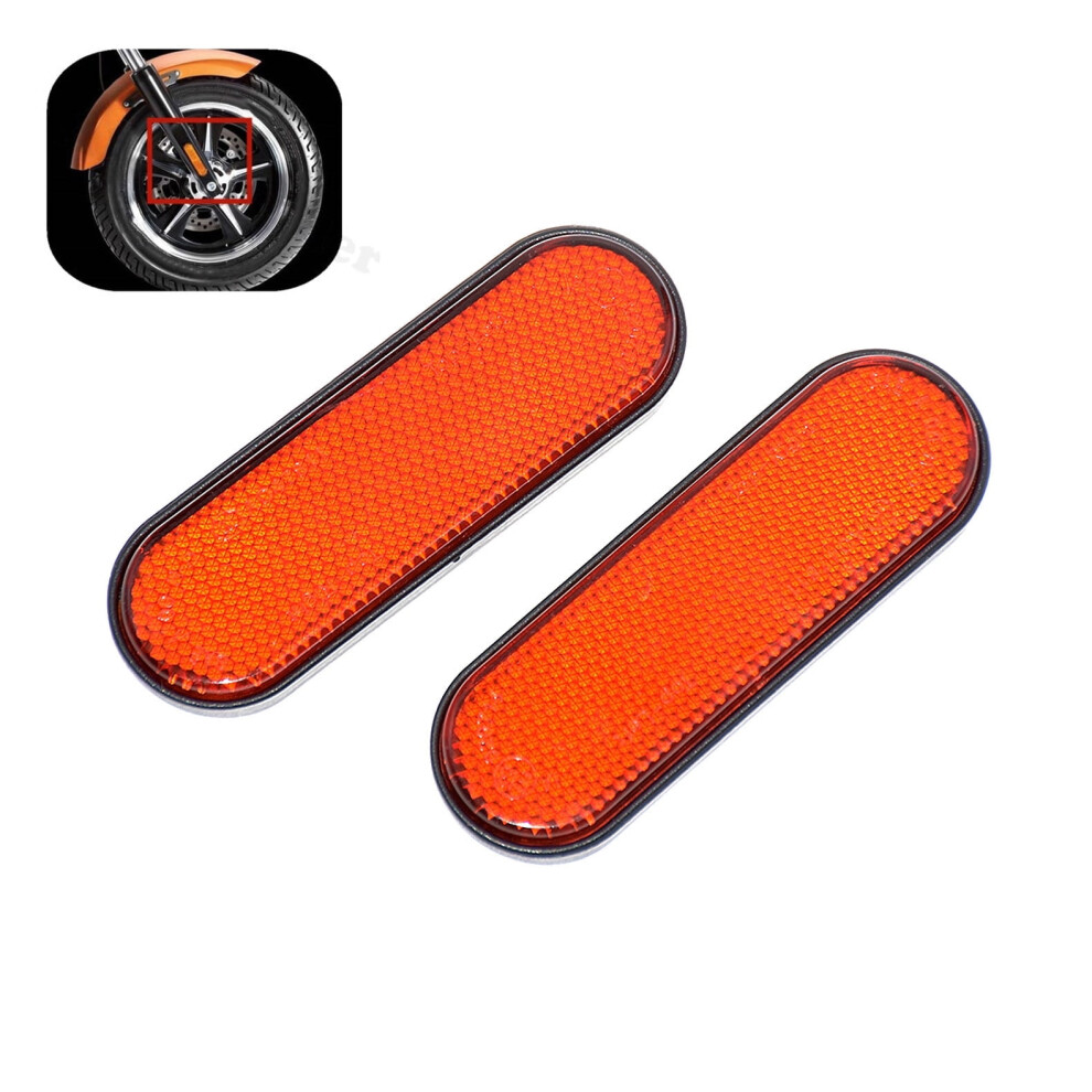 Motorcycle Front Fork Leg Reflector Reflect Universal For Victory Harley Red 9479868963238