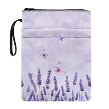 Polyester Bible case with zipper and handle lavender