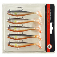 Artificial Swimbait Saltwater Baits Pre-Rigged Soft Lure Swim Baits Fishing Tackle Paddle Tail Fishing Lure