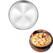 14" aluminiumspizzaform – Rustfri, ovnsikker, rengørbar rund bakke til hjemmet/køkkenet/restauranten; kompatibel med standardovne