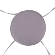 White Bistro Chair Cushions Set of 1, Round Seat Chair Pads with Ties for Dining Room Patio