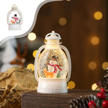 Battery Operated Christmas Lantern Light, Portable Hanging Xmas Decor with Santa & Tree Design, Indoor Reusable Night Light for Home Party