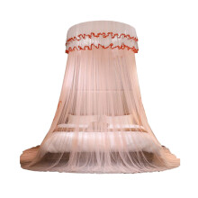 No-Installation Dome Net, Ceiling-Mounted Princess Bed, Foldable Ruffled Curtain for Queen Bed – Romantic Decor for Home & Dorm