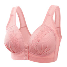 Women Bra Lace Front Button Shaping Cup Adjustable Shoulder Strap Large Size Underwire Bras