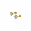 Solitaire CZ Stud Sterling Silver Screw Back Stud Earrings A1533-Gold-3mm 1