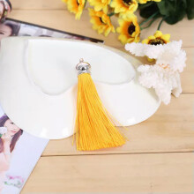 2pcs 8cm Tassel Trim Craft Jewelry Making DIY Accessory Pendant Curtain Tassel-8# golden yellow-2pcs