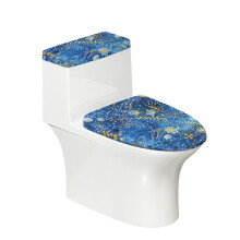Flower Spots Toilet Lid Dust Cover Set Christmas Bathroom Set 2 Pack Washable Stretch Bathroom Toilet Cover Set Adjustable