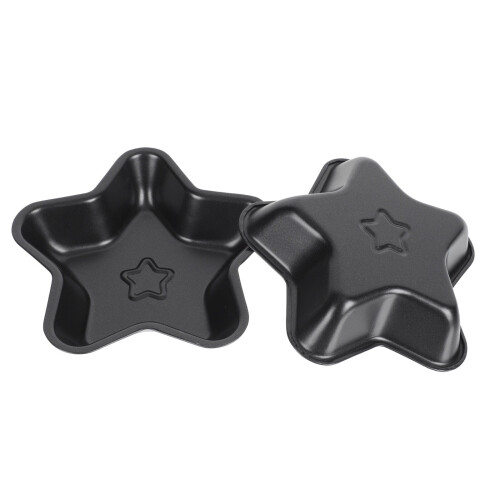 2 Pcs Cake Making Mold Shape Cookie Molds for Baking Pans Shapes Black