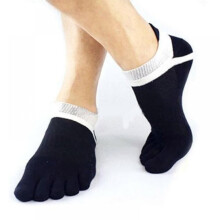 6 Paar Zehensocken für Damen und Herren, knöchelhoch, aus Baumwolle, fünf Finger, niedrig geschnitten, sportliche Lauf- und Walkingsocken