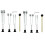 Tuning Fork Set Silver 8-Piece 128Hz 256Hz 512Hz with 1