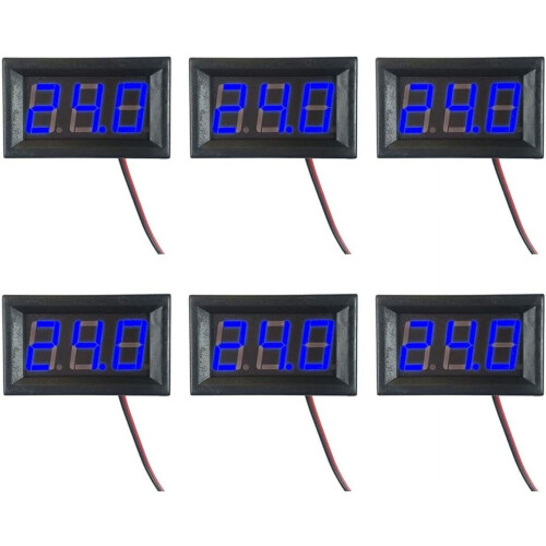 τεμάχια βολτόμετρο LED 3 ψηφίων 0,56'', ψηφιακός μετρητής τάσης δύο καλωδίων DC5V-30V LED με