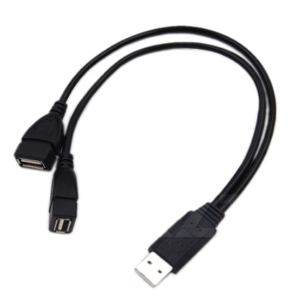 2-In-1 Usb Dual Charging Cable - Male To Dual Female Usb Extension Adapter For Simultaneous Charging And Data Sync 9479868018679