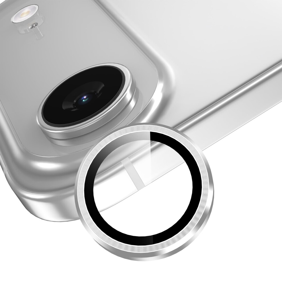 6.6 Inch 2025 Tempered Glass Camera Lens Protector, AntiâScratch Metal Ring, CaseâFriendly Silvery For Iphone Air 9771547548188