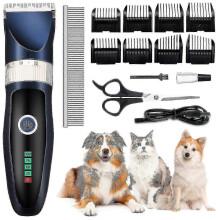 Pro Silent Pet Hair Grooming Clipper Trimmer Shaver Dog Electric Shaver Set
