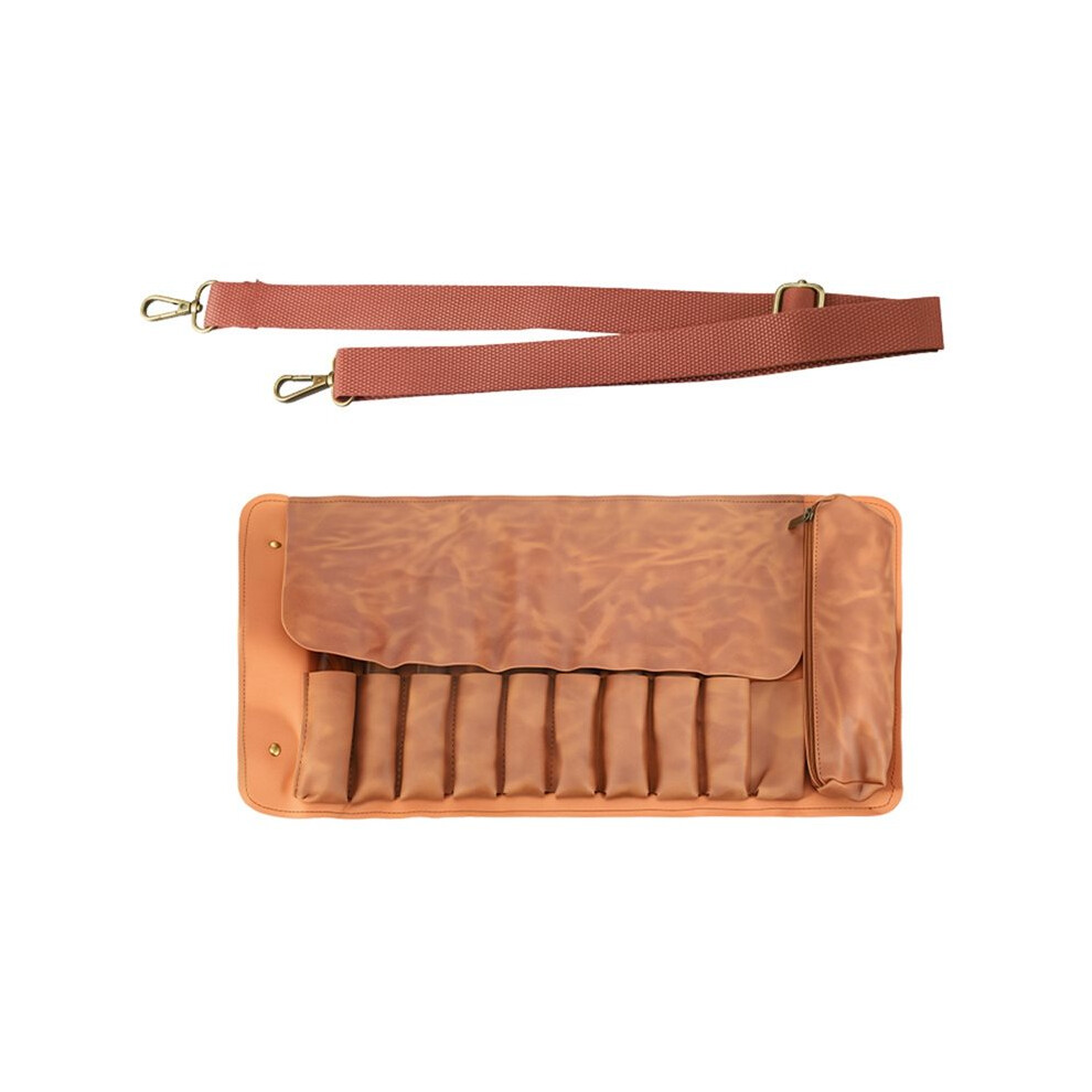 Chisel Roll,Tools Wrench Roll Pouch With 10 Pockets For Knife Hammers,Gouges, Carving Knife,Fishing Jigs 6033113290840
