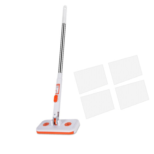 Multiuse Cloth Head Mop With Soft Microfiber-Mop and 4 cloths